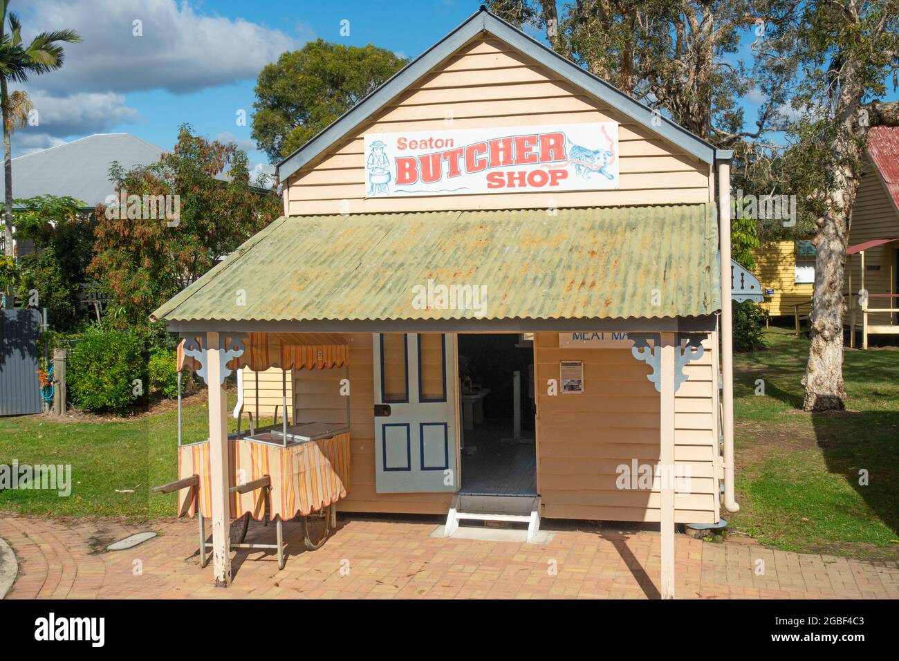 Old Butcher Shop au Caboolture Historical Village Queensland Australie. Banque D'Images
