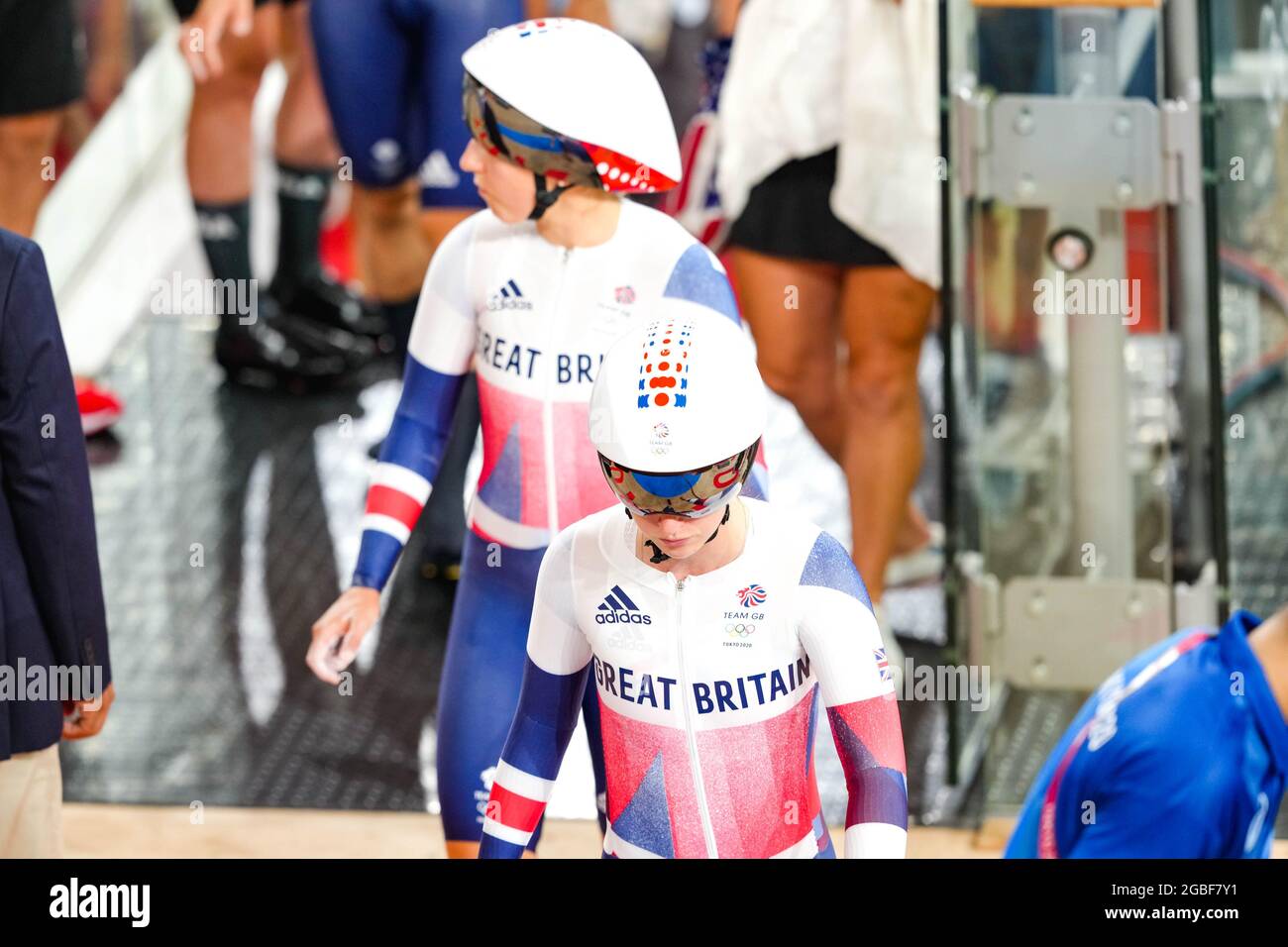 Laura Kenny (GBR), Josie Knight (GBR), 3 AOÛT 2021 - Cyclisme : finale de la poursuite de l'équipe féminine lors des Jeux Olympiques de Tokyo 2020 au Vélodrome d'Izu à Shizuoka, Japon. (Photo de Shuraro Mochizuki/AFLO) Banque D'Images