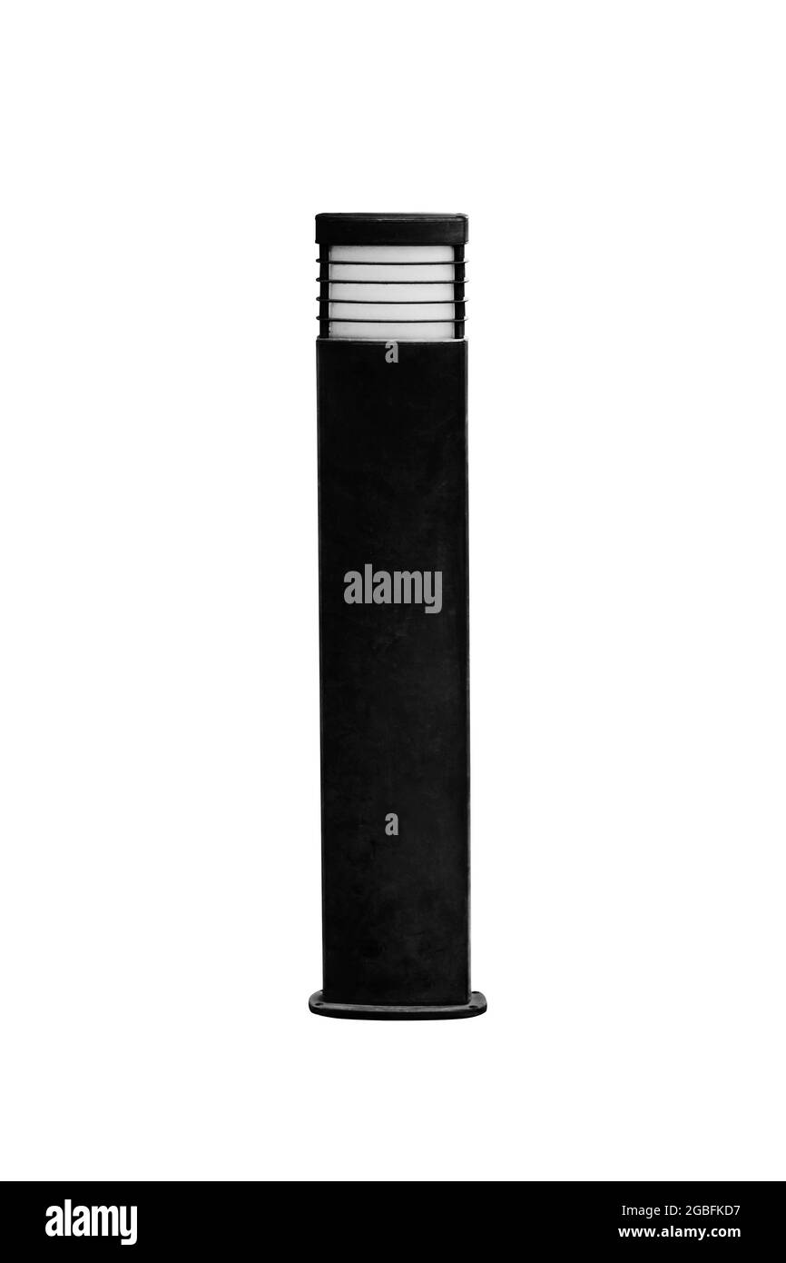 Lampe de plancher pour décorer la passerelle ou sur le jardin blanc, travailler avec chemin de détourage. Banque D'Images