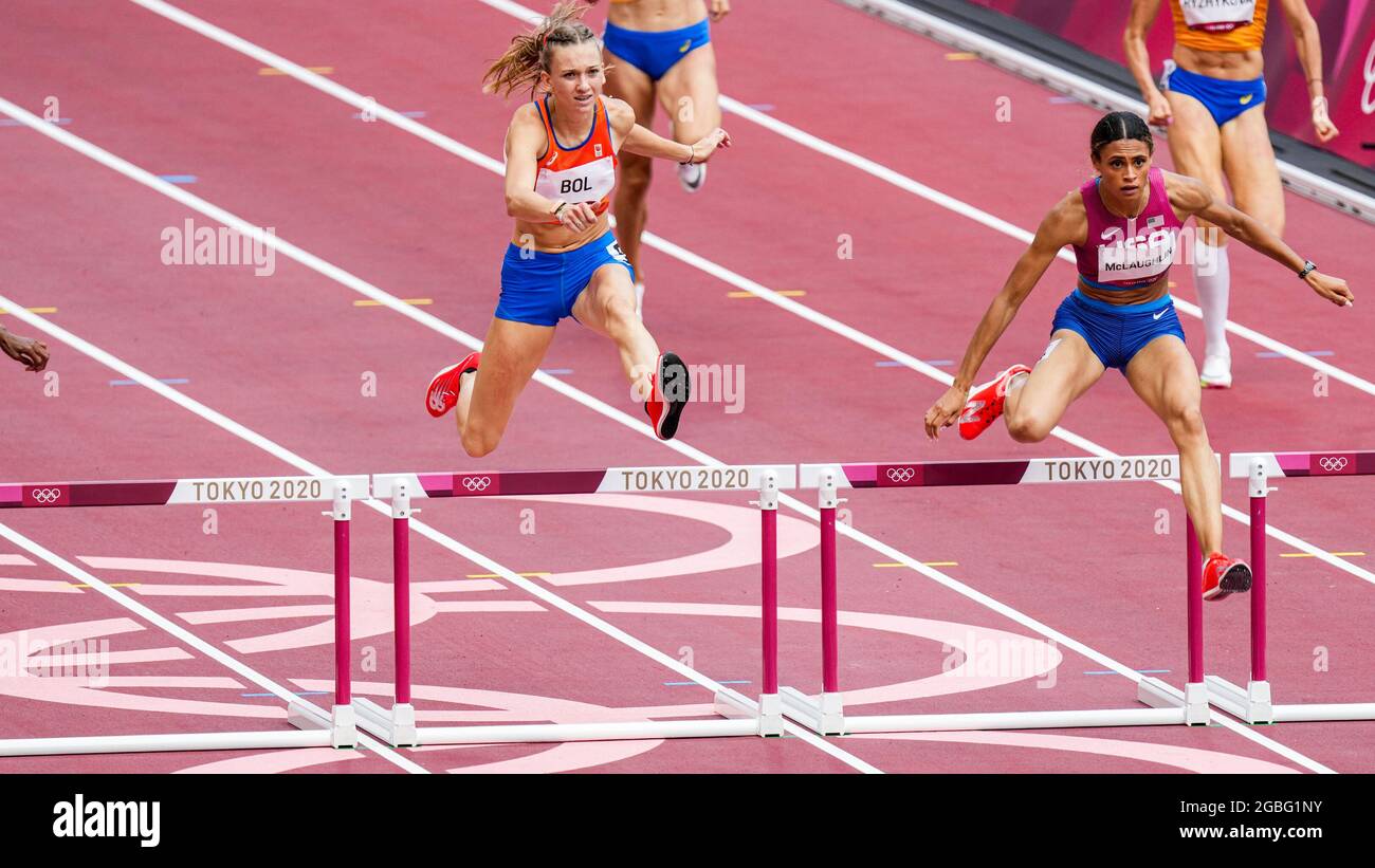 TOKYO, JAPON - AOÛT 4 : Femke bol des pays-Bas en compétition sur les