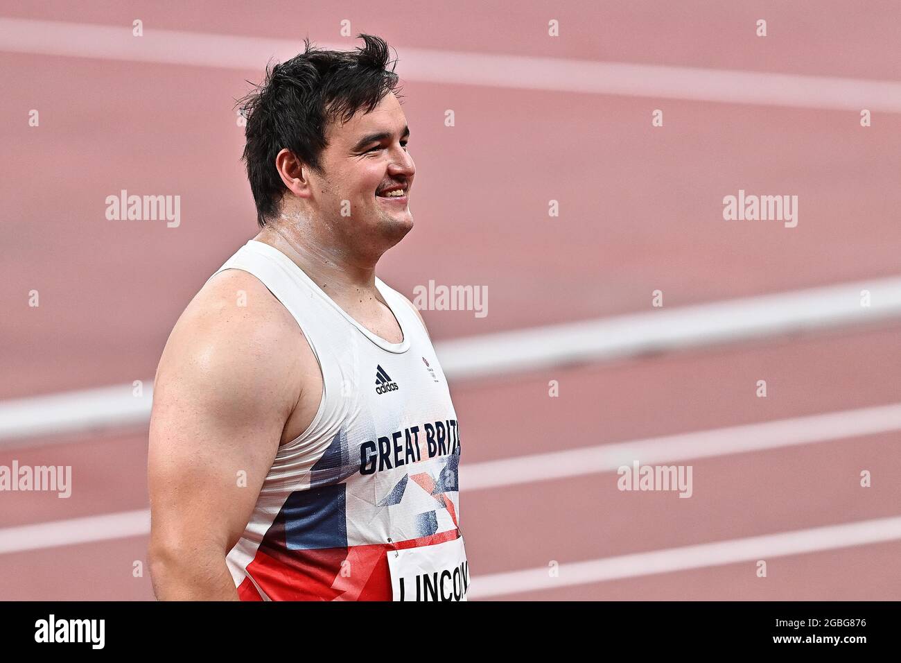 Tokyo, Japon. 03ème août 2021. Athlétisme. Stade olympique. 10-1 Kasumigaokamachi. Shinjuku-ku. Tokyo. Scott Lincoln (GBR) dans la qualification de mise de tir. Crédit Garry Bowden/Sport en images/Alamy Live News crédit: Sport en images/Alamy Live News Banque D'Images
