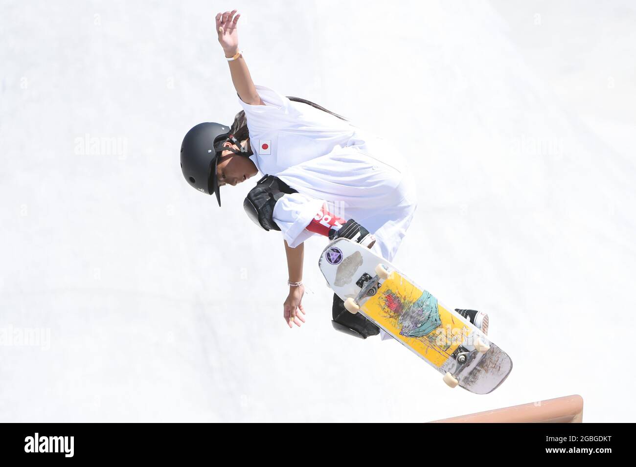 Tokyo, Japon. 4 août 2021. Kokona Hiraki (JPN), 4 août 2021 - Skateboarding : finale du parc des femmes au Parc sportif urbain Ariake lors des Jeux Olympiques de Tokyo 2020 à Tokyo, Japon. Credit: Itaru Chiba/AFLO/Alay Live News Banque D'Images