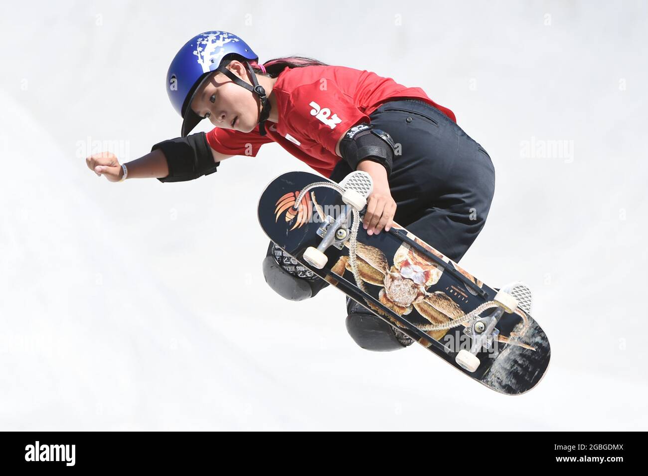 Tokyo, Japon. 4 août 2021. Sakura Yosozumi (JPN), 4 août 2021 - Skateboarding : finale du Parc des femmes au Parc sportif urbain Ariake lors des Jeux Olympiques de Tokyo en 2020 à Tokyo, Japon. Credit: Itaru Chiba/AFLO/Alay Live News Banque D'Images