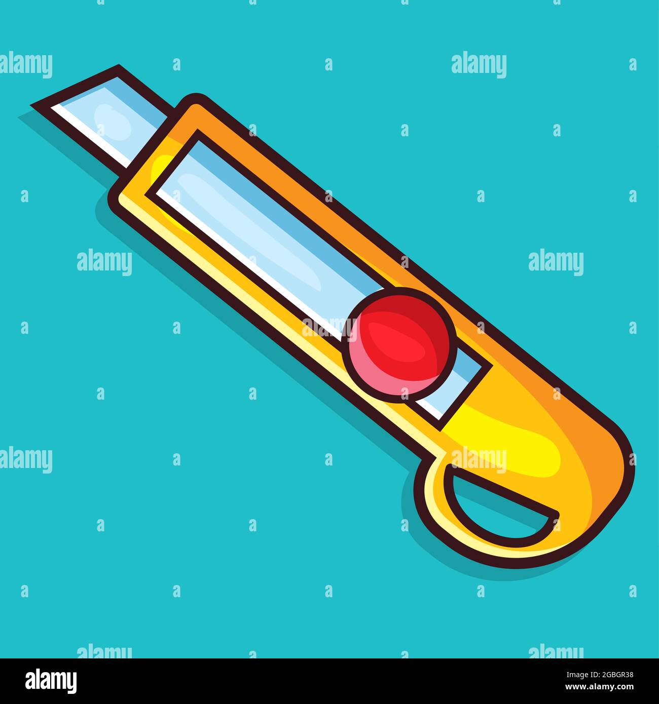illustration vectorielle isolée du couteau dans un style plat Illustration de Vecteur
