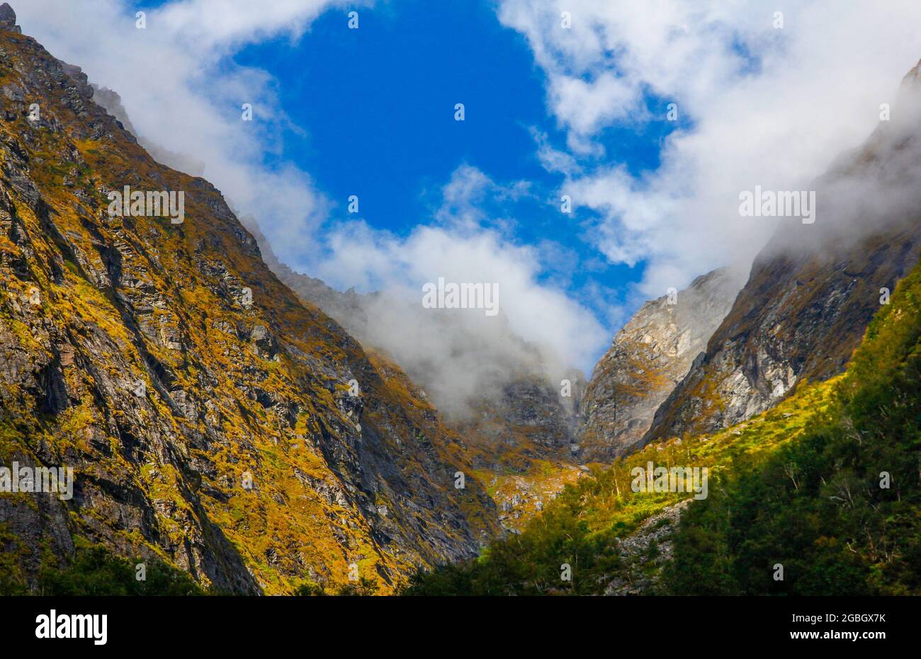 Zone de la piste de colline d'Uttarkhand en Inde Banque D'Images