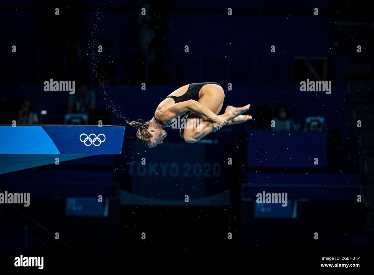 Tokyo, Japon. 4 août 2021. Jeux Olympiques: Plongée W10m préliminaire au Centre aquatique de Tokyo. © ABEL F. ROS / Alamy Live News Banque D'Images