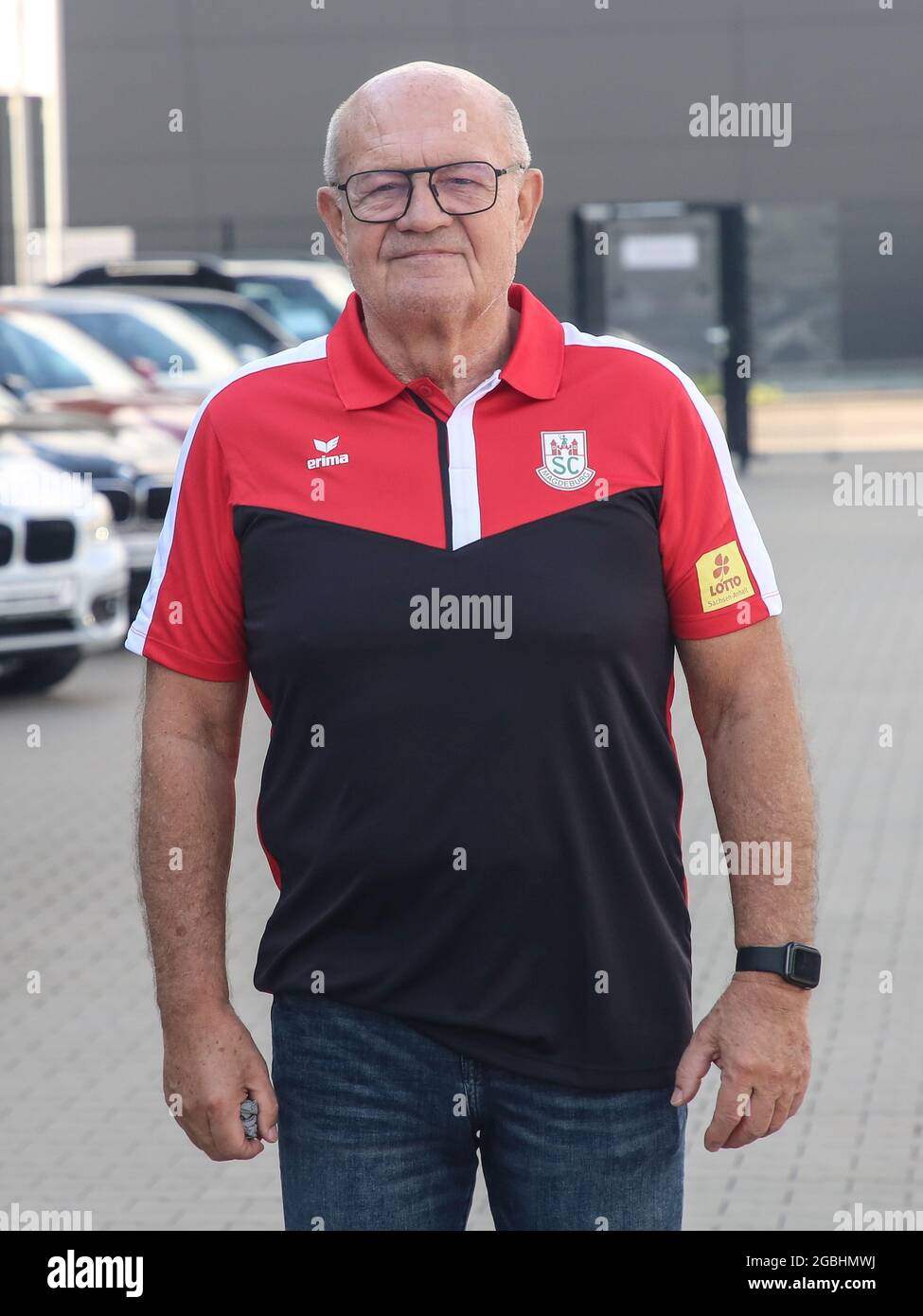 L'entraîneur de natation allemand DSV Norbert Warnatzsch SC Magdeburg à l'adieu pour les Jeux Olympiques de Tokyo 2021 Banque D'Images