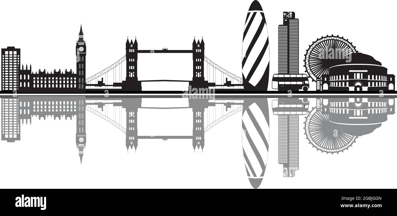 Illustration de la ville d'horizon de Londres Illustration de Vecteur