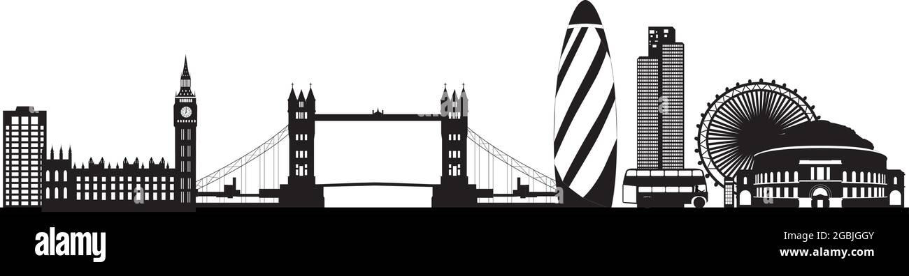Illustration de la ville d'horizon de Londres Illustration de Vecteur
