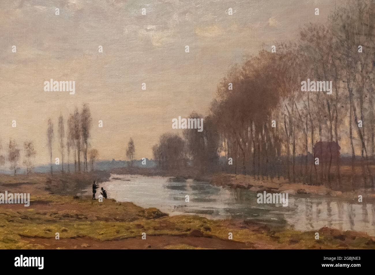 Peinture intitulée "le petit laiton de la Seine à Argenteuil" par l'artiste français Claude Monet de 1872 Banque D'Images