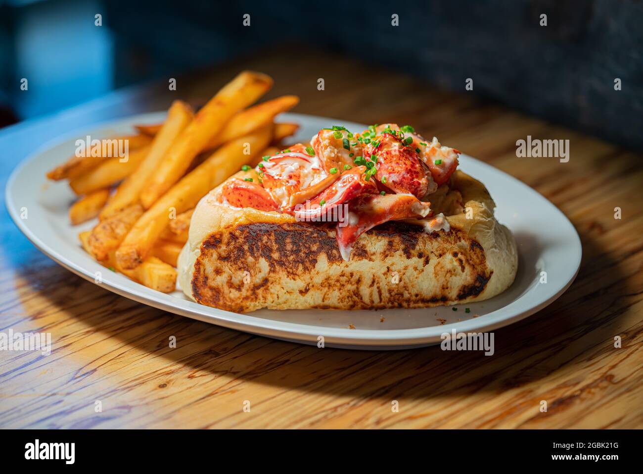 Rouleau de homard traditionnel de la Nouvelle-Angleterre Banque D'Images