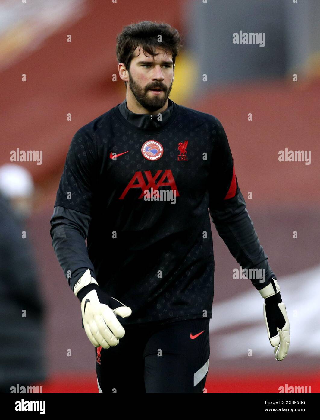 Photo du dossier datée du 20-02-2021, du gardien de but Alisson de Liverpool. Date de publication : le mercredi 4 août 2021 Banque D'Images
