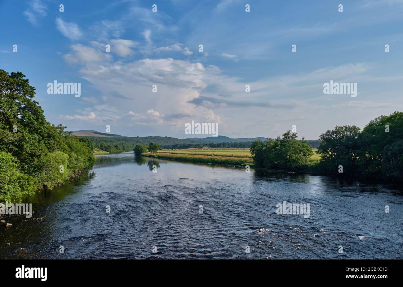 La rivière Spey près de Cromdale, près de Grantown-on-Spey, Speyside, Écosse Banque D'Images