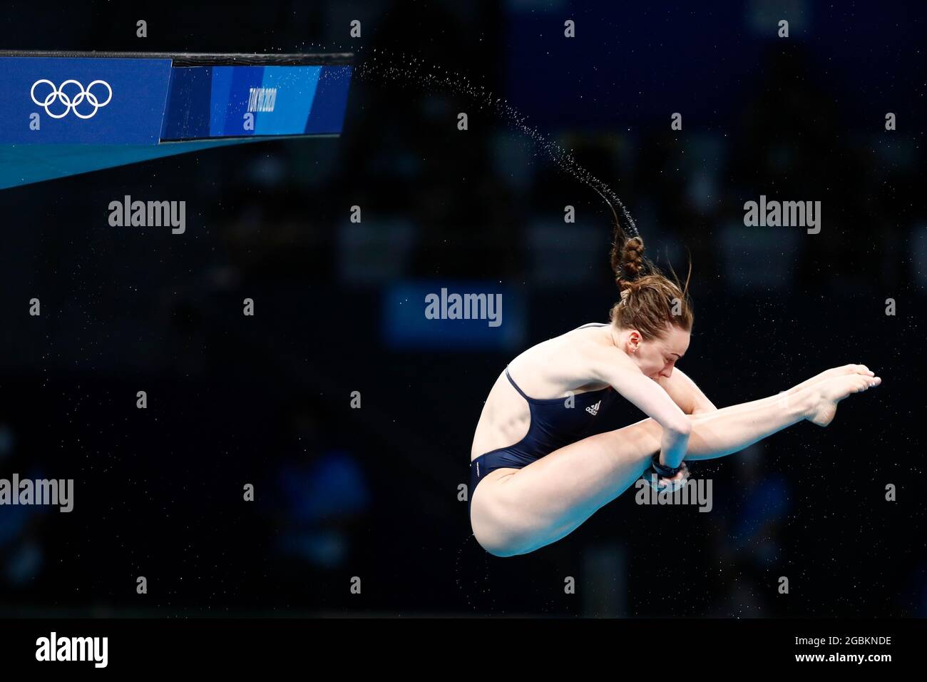 Tokyo, Japon. 4 août 2021. LOIS TOULSON (GBR) participe à la compétition préliminaire de plate-forme de 10 m féminin lors des Jeux Olympiques de Tokyo en 2020 au Centre aquatique de Tokyo. (Image de crédit: © Rodrigo Reyes Marin/ZUMA Press Wire) Banque D'Images