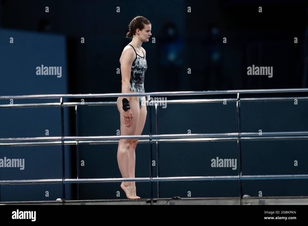 Tokyo, Japon. 4 août 2021. ELENA WASSEN (GER) participe à la compétition préliminaire de plate-forme de 10 m pour les femmes lors des Jeux Olympiques de Tokyo en 2020 au Centre aquatique de Tokyo. (Image de crédit: © Rodrigo Reyes Marin/ZUMA Press Wire) Banque D'Images