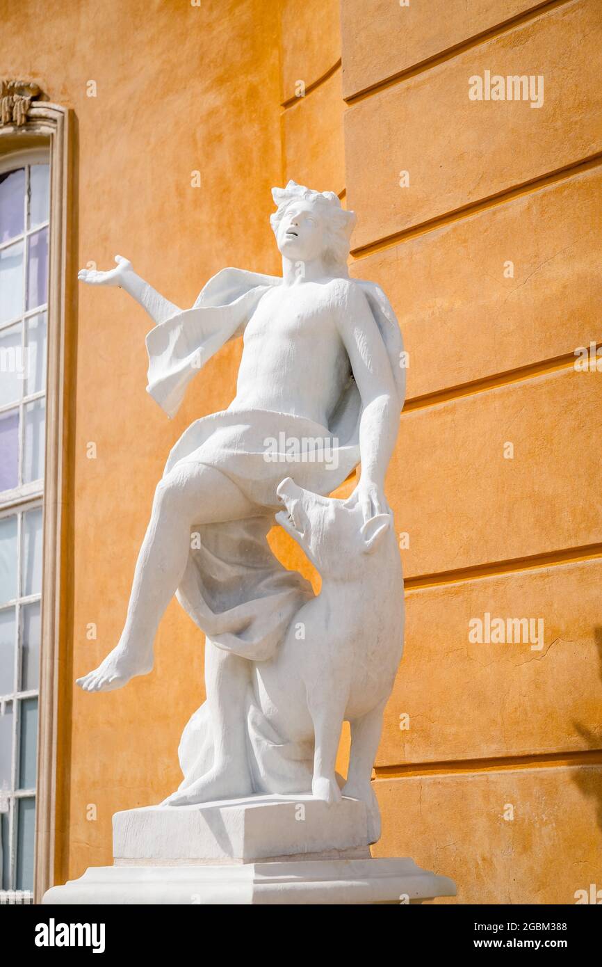 Statue au palais Sanssouci ou San Souci de Potsdam, Allemagne Banque D'Images