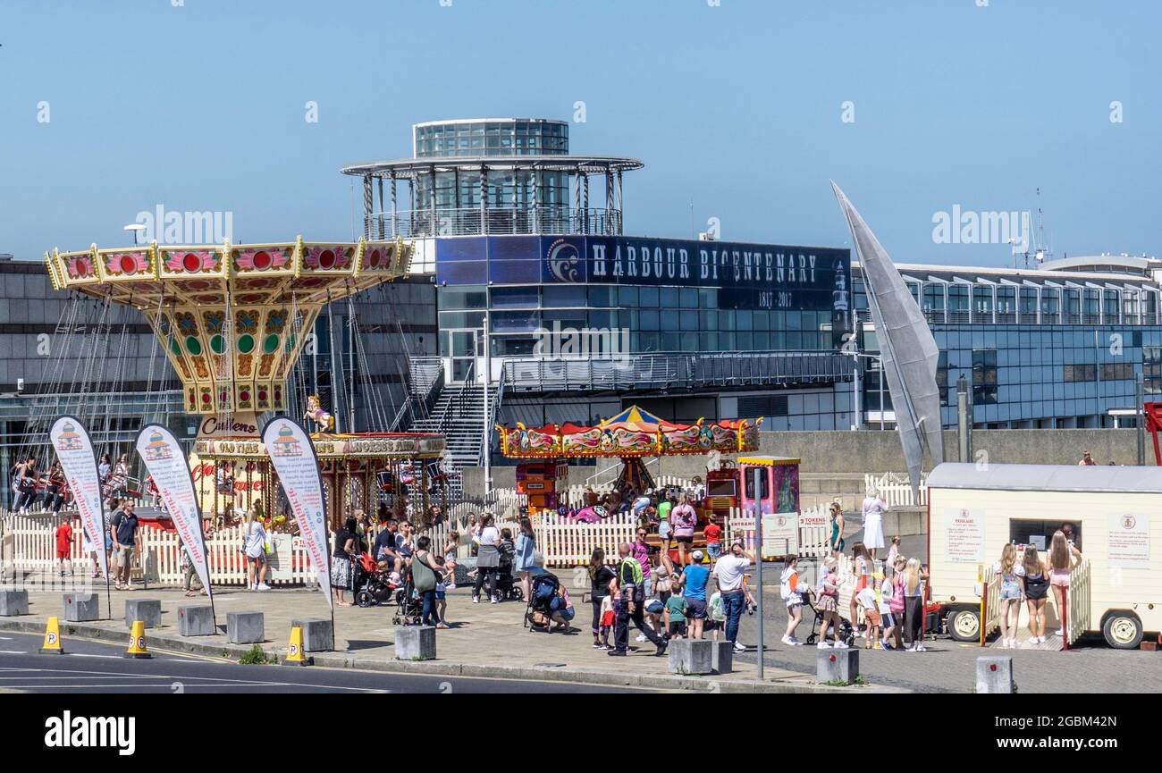 Tout le plaisir de la foire à un salon de jeux à Dun Laoghaire, Dublin, Irlande. Banque D'Images