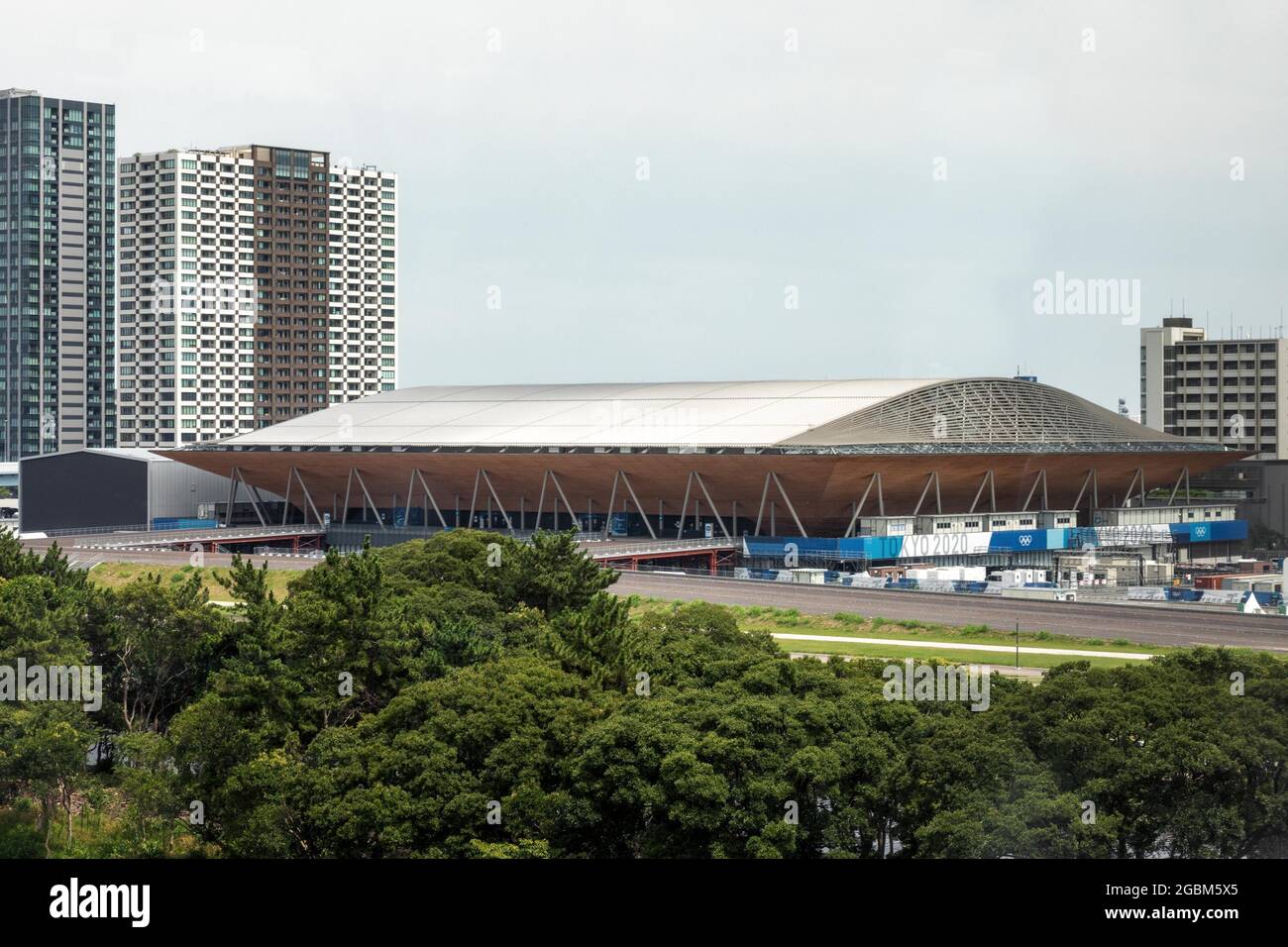 Tokyo Olympics 2020 Parc équestre vu à Odaiba. Banque D'Images