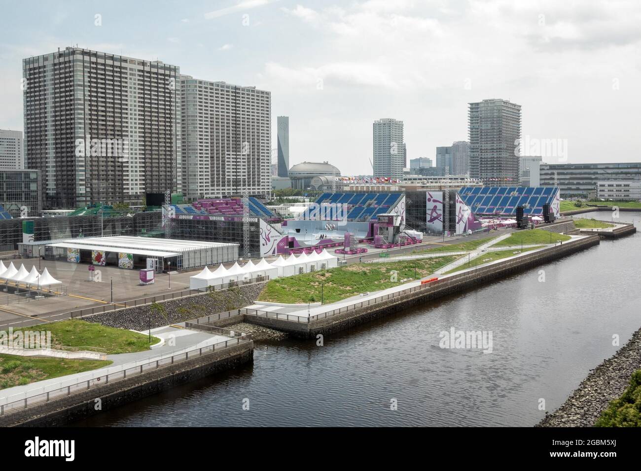 Salle de skateboard à Odaiba pour les Jeux Olympiques de Tokyo en 2020. Banque D'Images