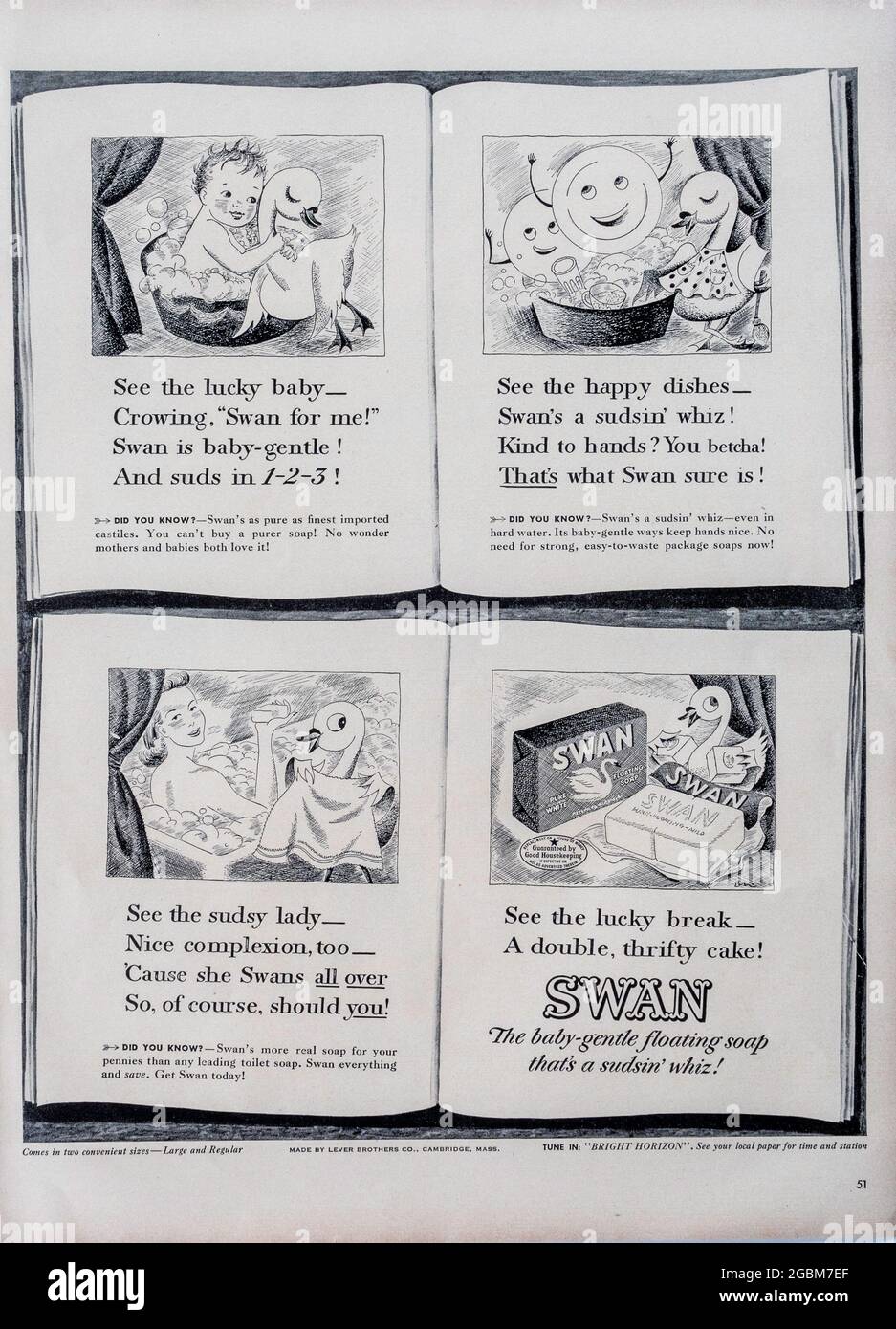 Publicité du magazine Vintage Life, numéro du 6 juillet 1942, États-Unis Banque D'Images