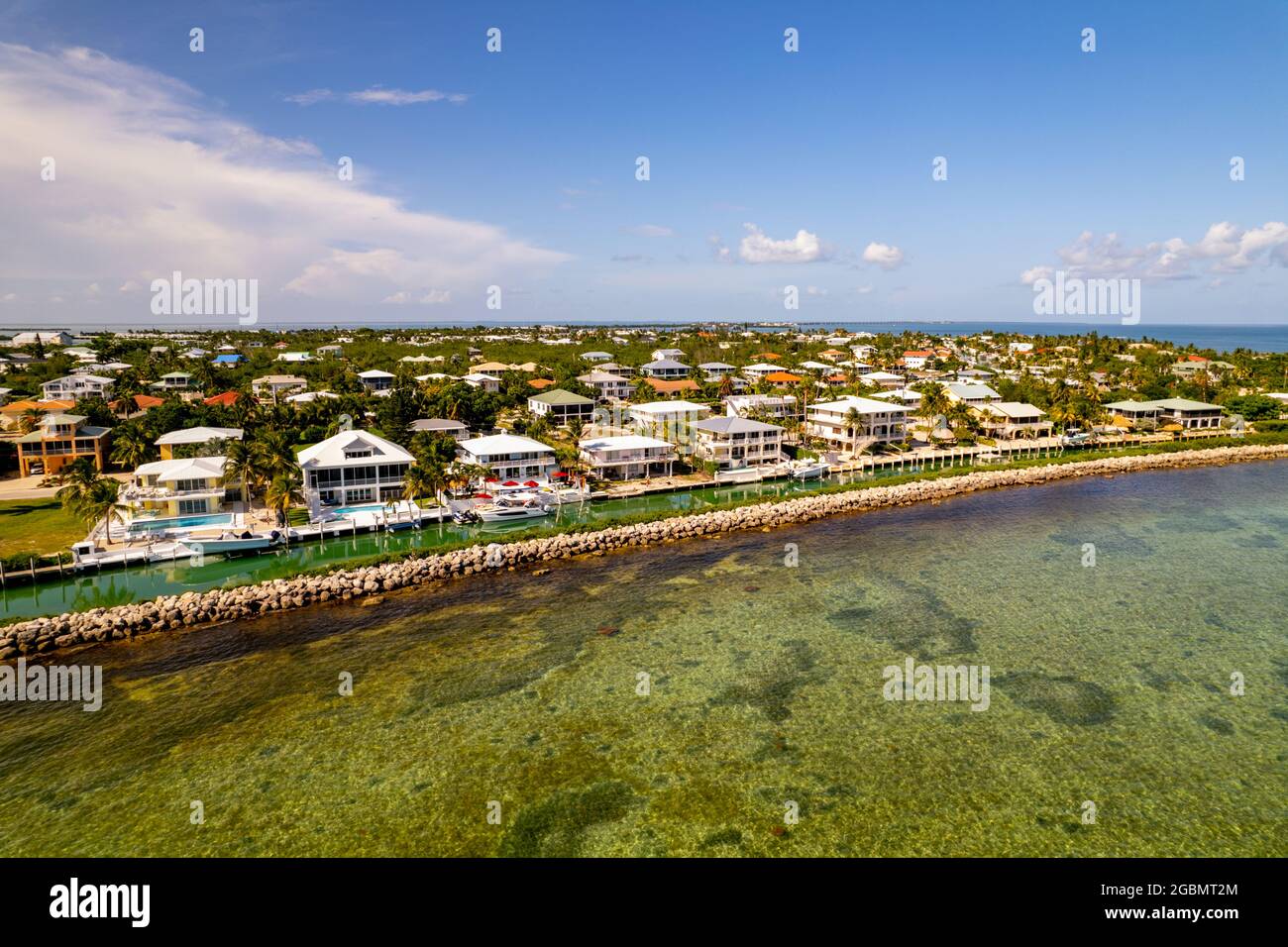 Maisons de bord de mer haut de gamme Duck Key Florida Banque D'Images
