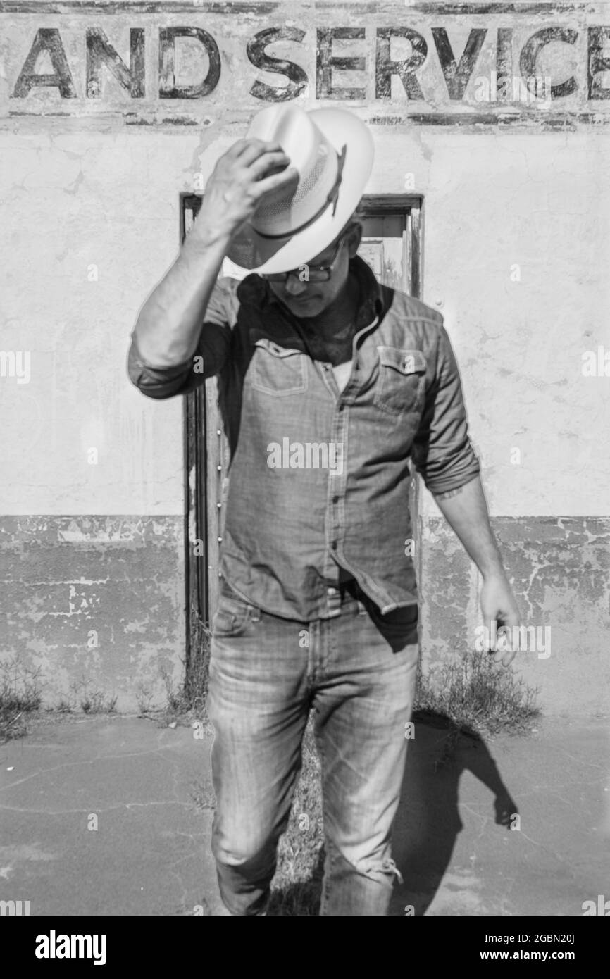 Marfa Cowboy Banque D'Images