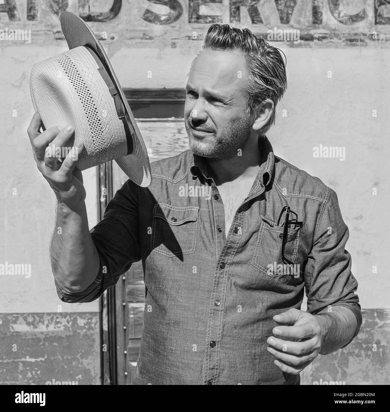 Marfa Cowboy Banque D'Images