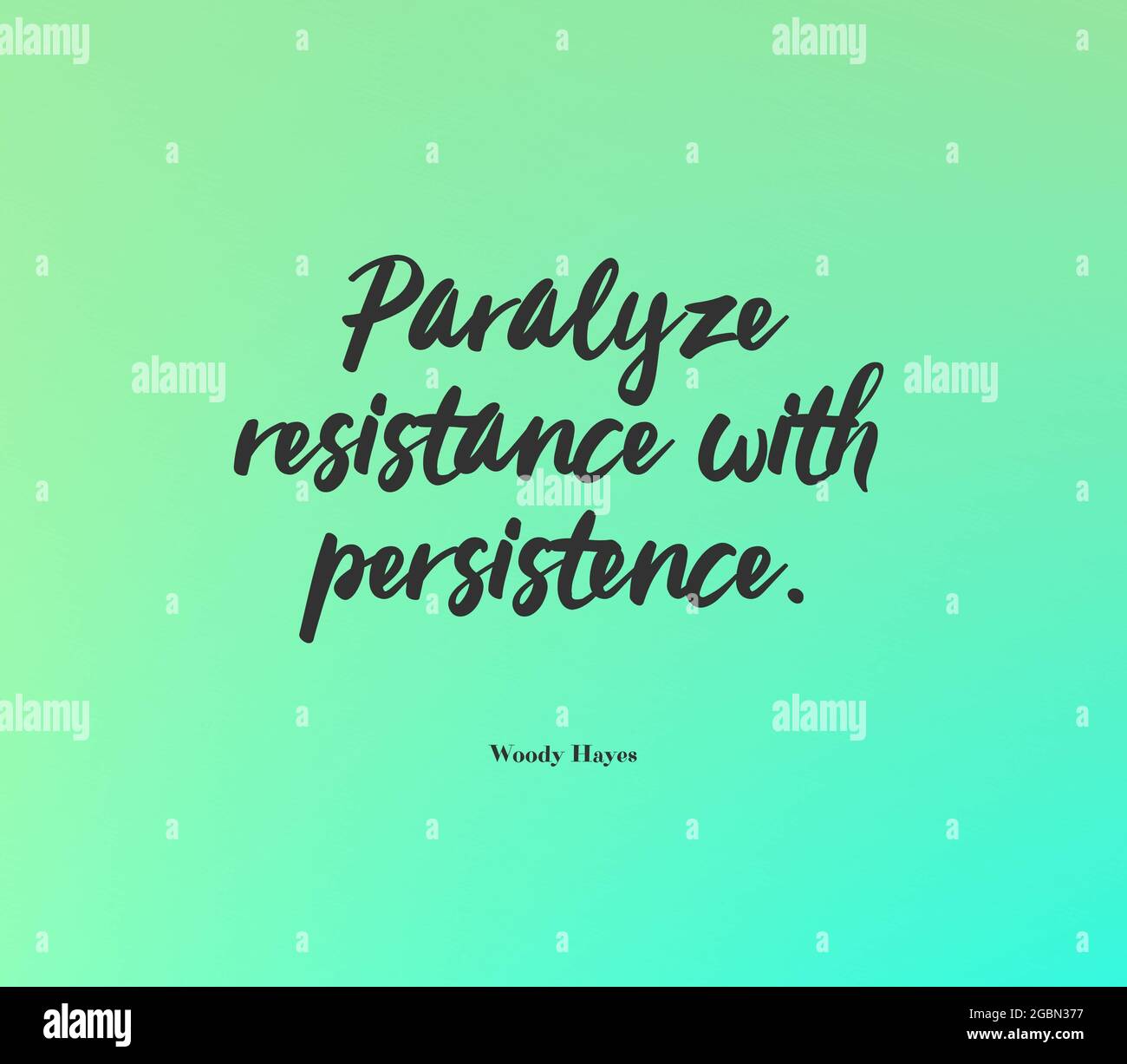 Citation De Motivation Inspirante Paralyse La Resistance Avec La Persistance Photo Stock Alamy