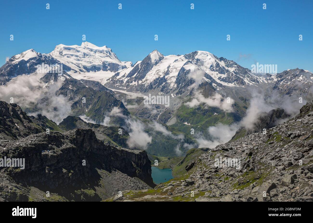 Suisse Trekking la haute route Trail Banque D'Images