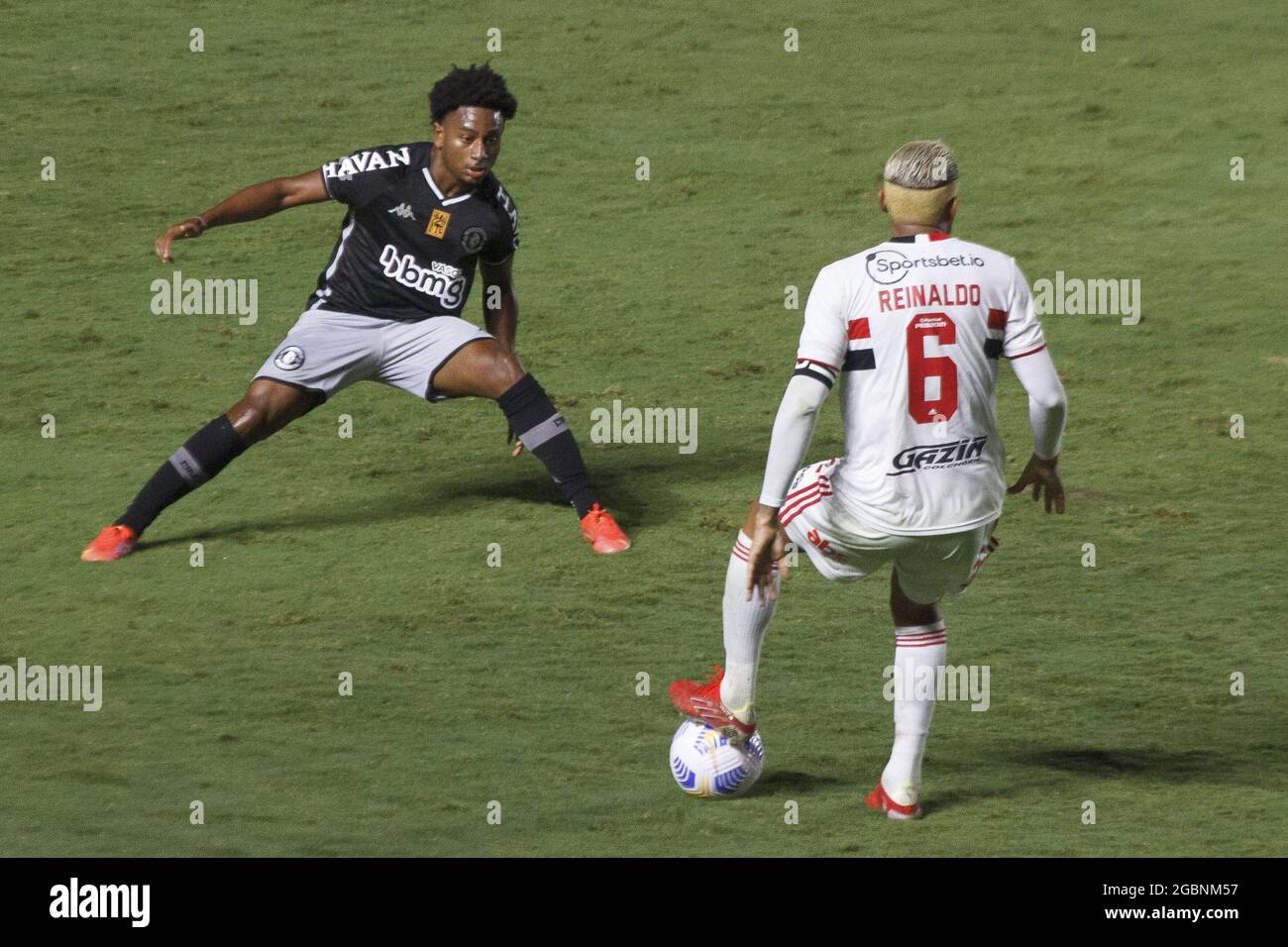 Rio de Janeiro, Rio de Janeiro, Brésil. 4 août 2021. (SPO) coupe du Brésil : Vasco da Gama et Sao Paulo. 4 août 2021, Rio de Janeiro, Brésil: Match de football entre Vasco da Gama et Sao Paulo, valable pour la ronde de 16 de la coupe de football du Brésil, tenue au stade de Sao Januario, à Rio de Janeiro, le mercredi (4). Sao Paulo a gagné 2-1. (Credit image: © Erica Martin/TheNEWS2 via ZUMA Press Wire) Banque D'Images