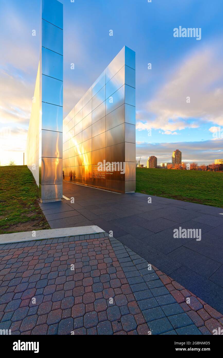 Mémorial du ciel vide du 9/11 septembre, parc national Liberty, Jersey City, New Jersey Banque D'Images