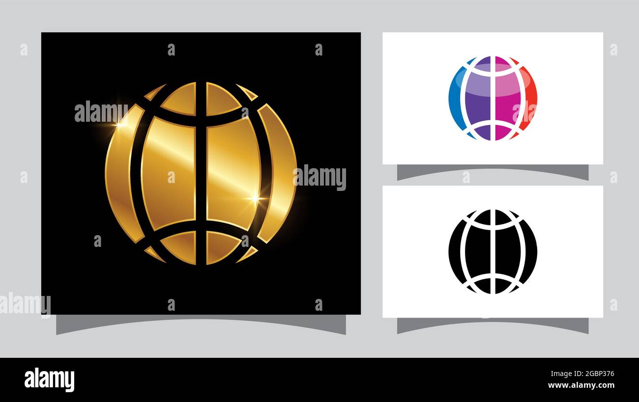 Illustration vectorielle du signe vectoriel du globe doré Illustration de Vecteur