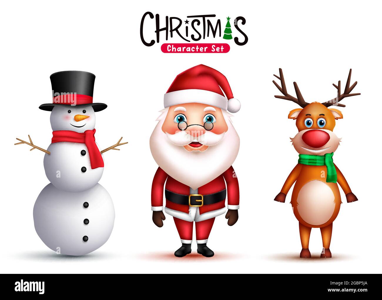 Personnages de noël Banque d'images vectorielles - Alamy