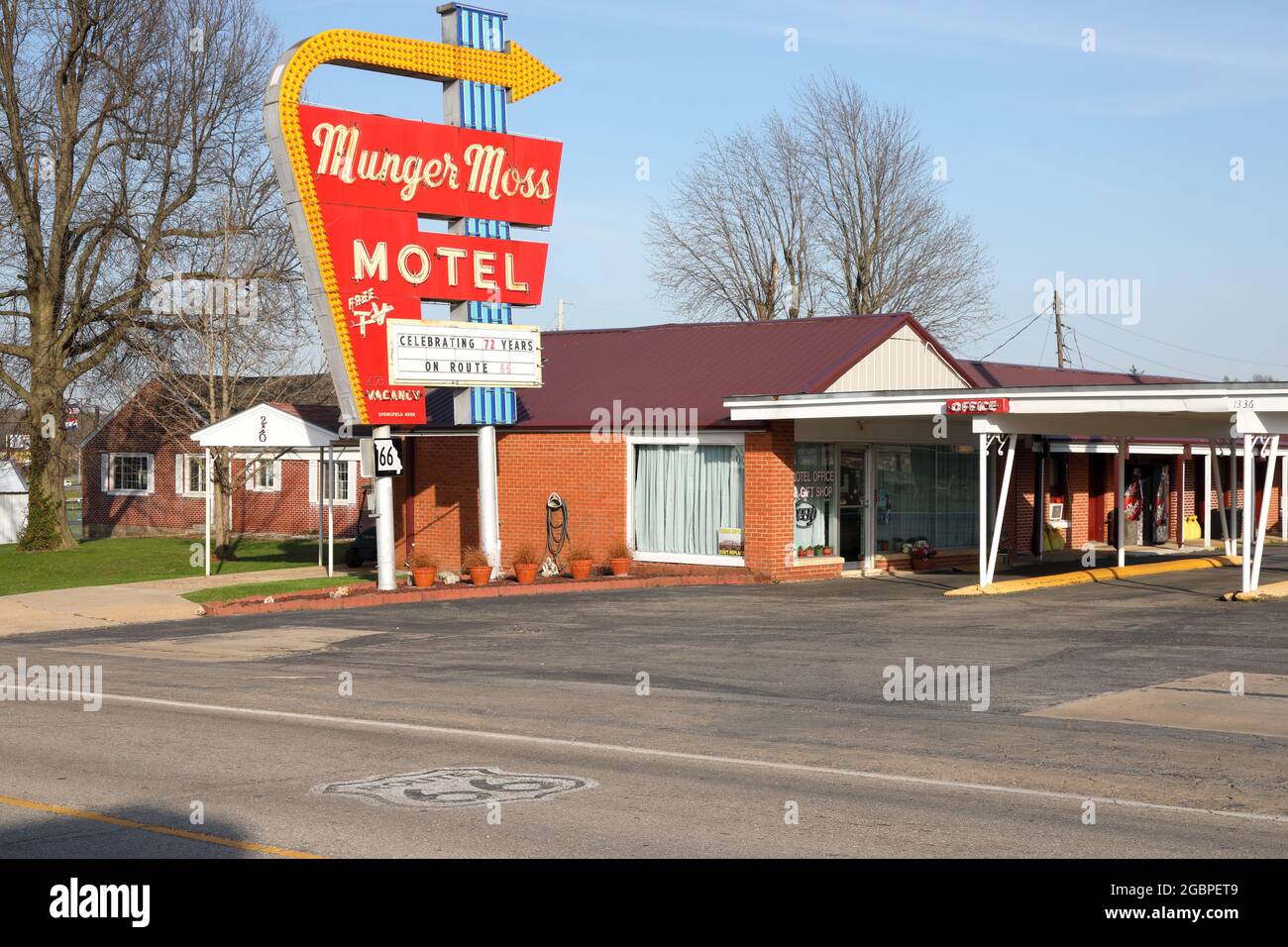 Géographie / voyage, Etats-Unis, Missouri, Liban, Munger moss motel, Route 66, Liban, Missouri, DROITS-SUPPLÉMENTAIRES-AUTORISATION-INFO-NON-DISPONIBLE Banque D'Images