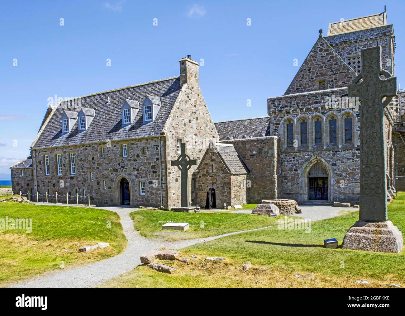 L'abbaye de 'Iona' est un endroit incroyable à visiter si vous êtes déjà sur l'île de Mull. Il montre comment l'histoire a été et est préservée., crédit:JO Banque D'Images