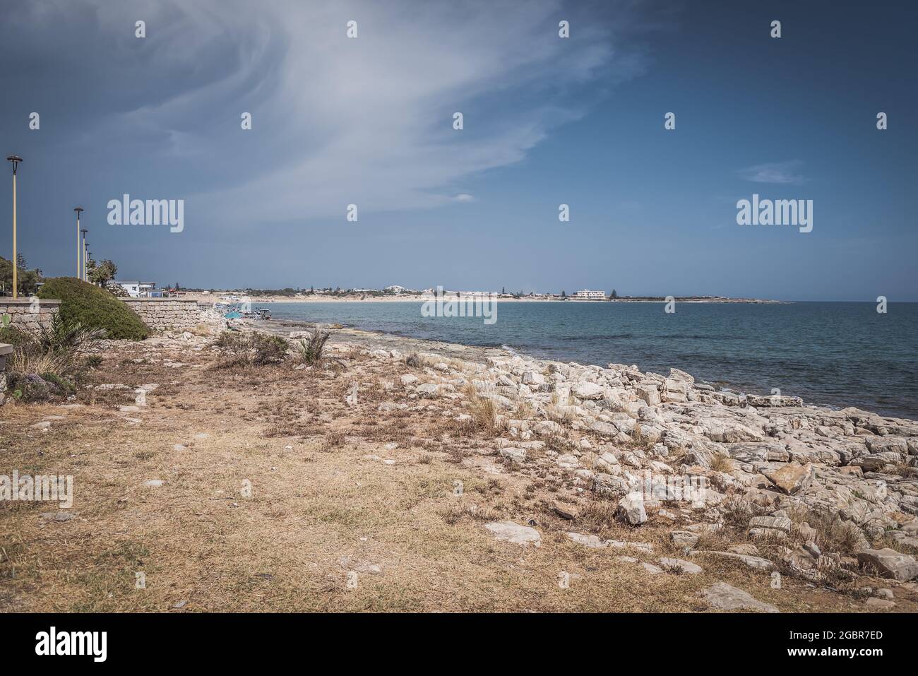 Panorama depuis Marina di Modica Promenade, Modica, Ragusa, Sicile, Italie, Europe Banque D'Images