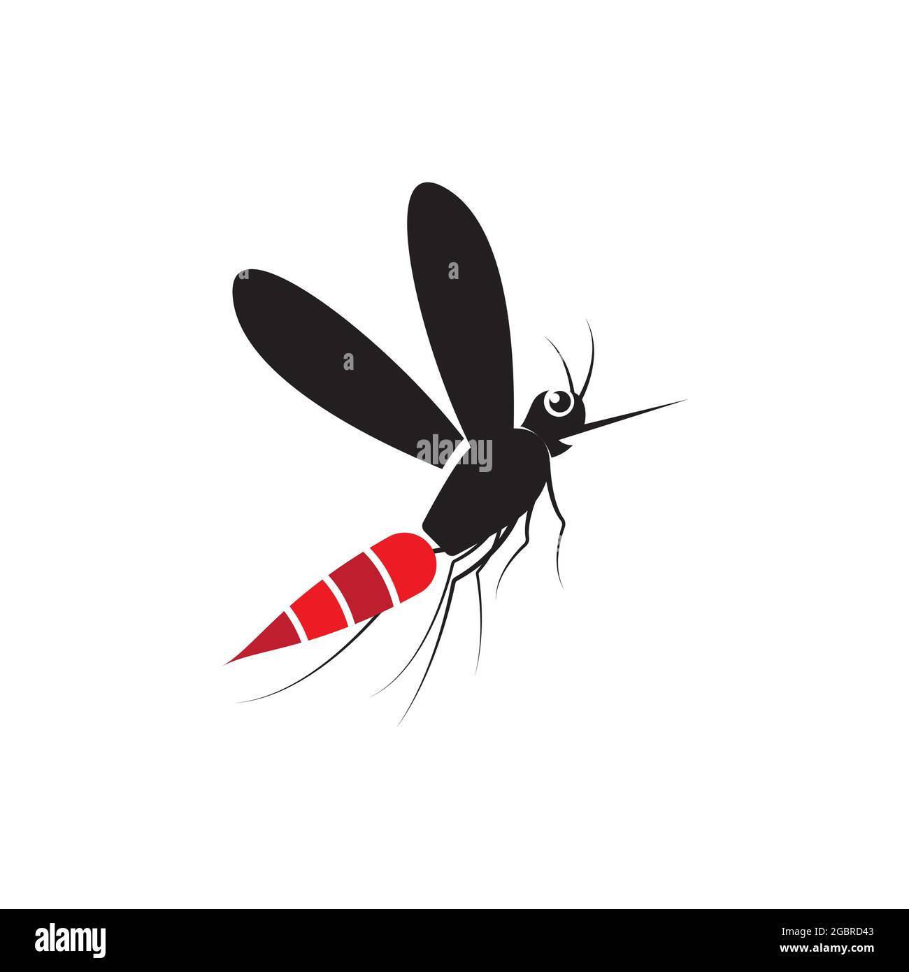 Illustration vectorielle du modèle d'icône de moustique insecte Illustration de Vecteur