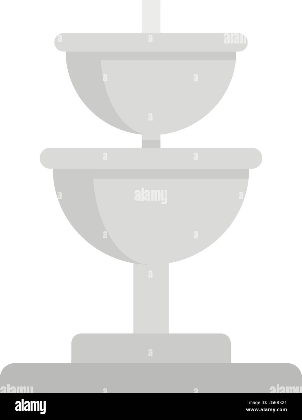 Icône de la fontaine à boire du bol. Illustration plate d'un bol de boisson fontaine vecteur icône isolée sur fond blanc Illustration de Vecteur