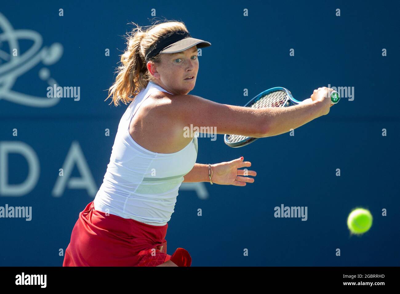 02 août 2021 : Coco Vandeweghe (USA) défait par Alison Riske (USA) 63 64 dans le premier tour du Mubadala Silicon Valley Classic à l'Université d'État de San Jose, Californie. Â©Mal Taam/TennisClix/CSM Banque D'Images