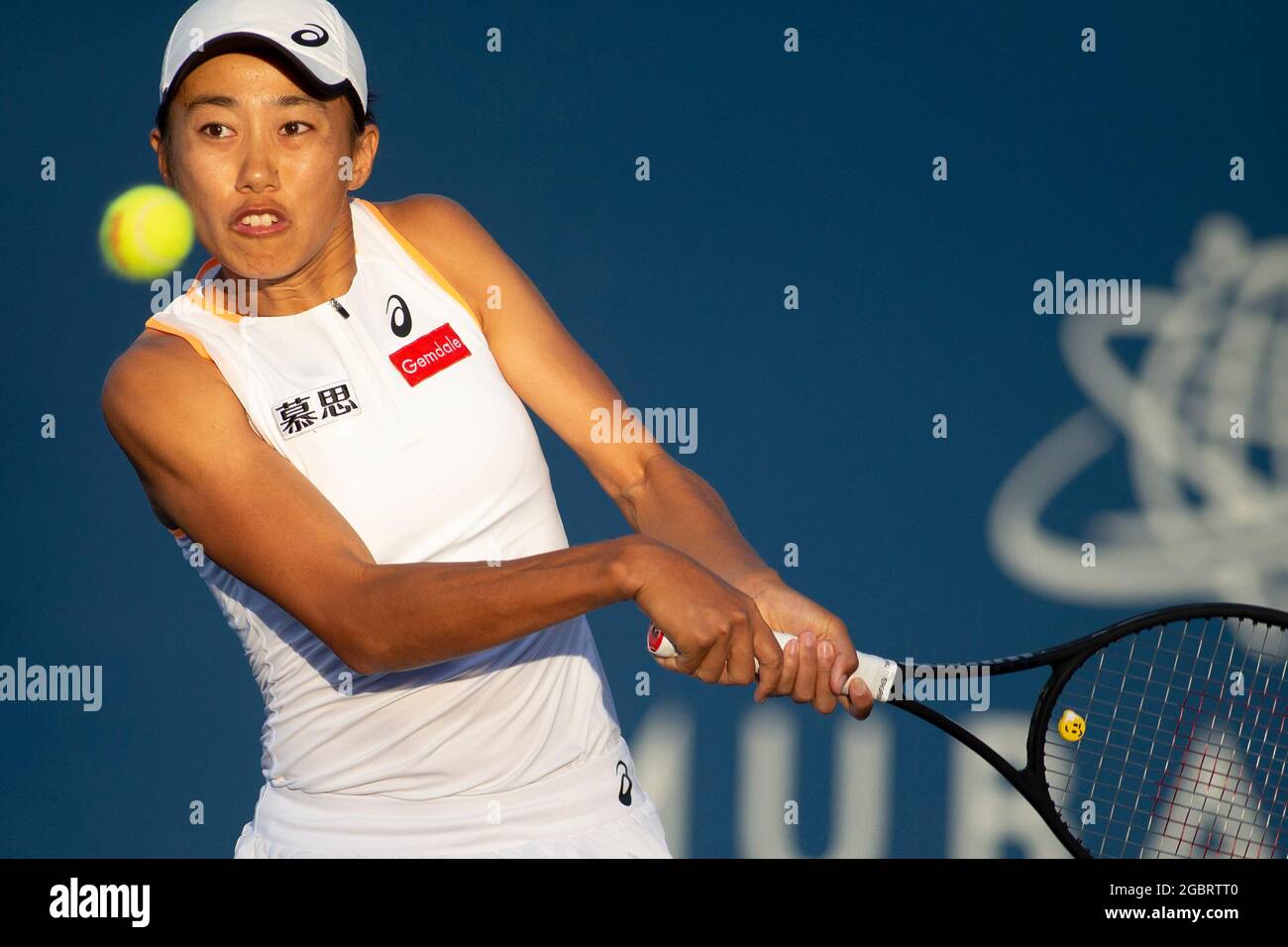 02 août 2021 : Shuai Zhang (CHN) a battu Emma Raducanu (GBR) 63 62 dans le premier tour du Mubadala Silicon Valley Classic à l'Université d'État de San Jose, en Californie. ©mal Taam/TennisClix/CSM Banque D'Images
