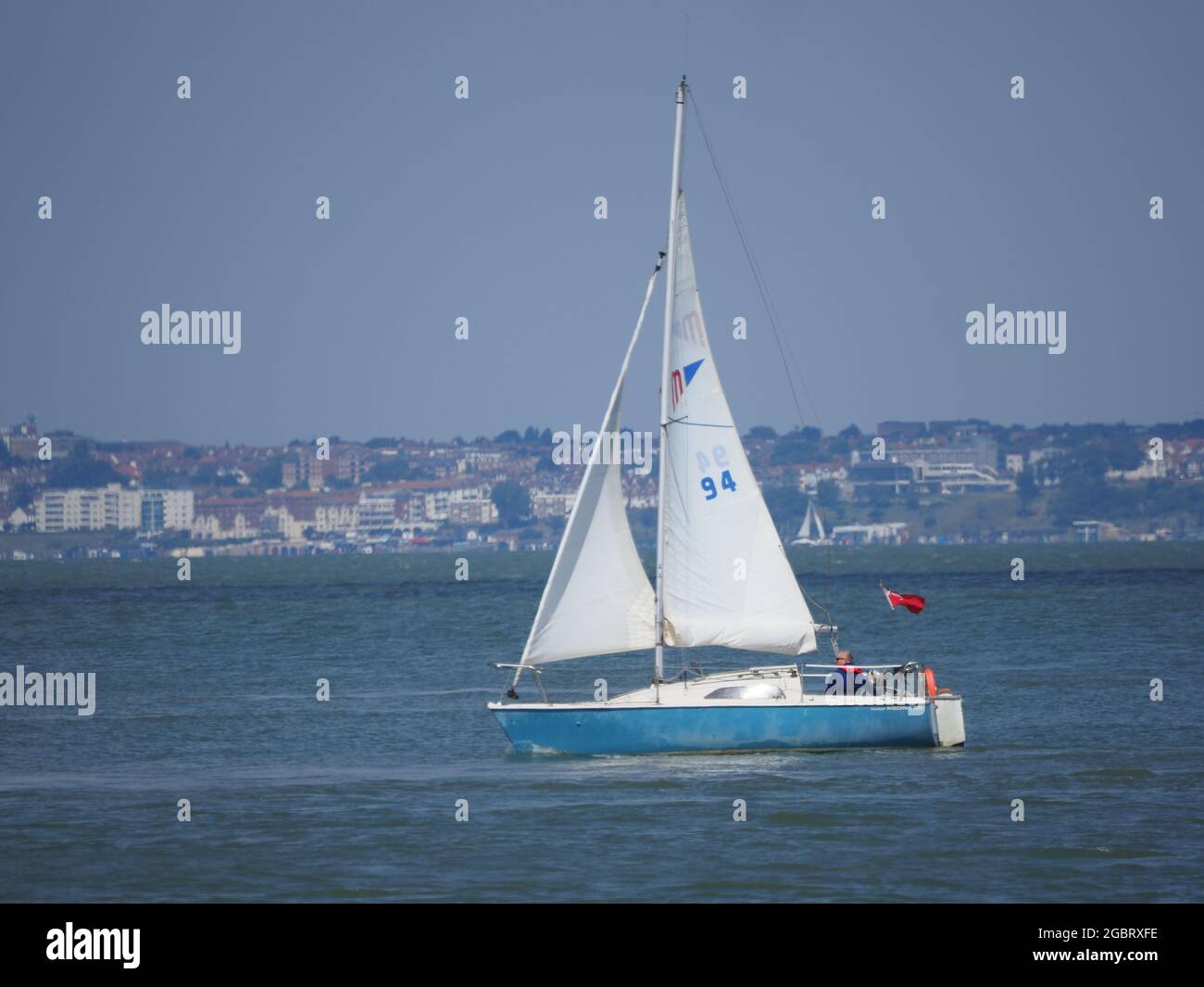 Sheerness, Kent, Royaume-Uni. 5 août 2021. Météo au Royaume-Uni : une journée ensoleillée et chaude à Sheerness, dans le Kent. Crédit : James Bell/Alay Live News Banque D'Images