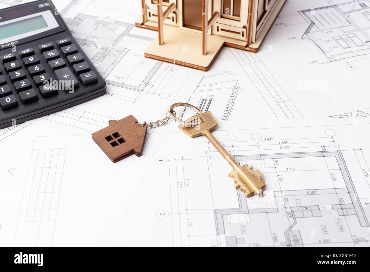 Construction clé en main, calcul du coût de construction d'une maison Photo  Stock - Alamy