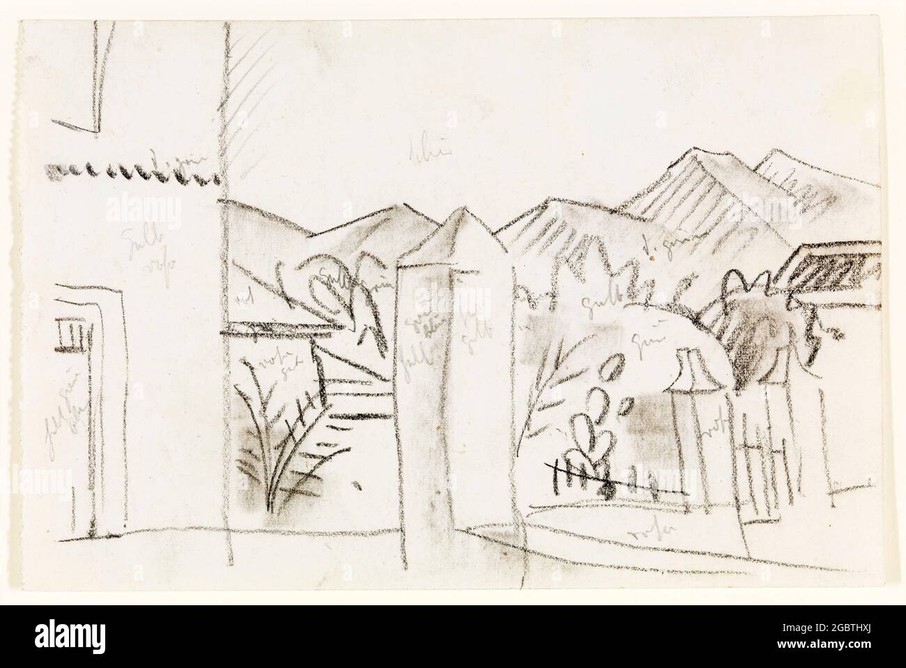 Paysage Imaginaire Facile à Dessiner Dessin paysage croquis Banque de photographies et d'images à haute  résolution - Alamy