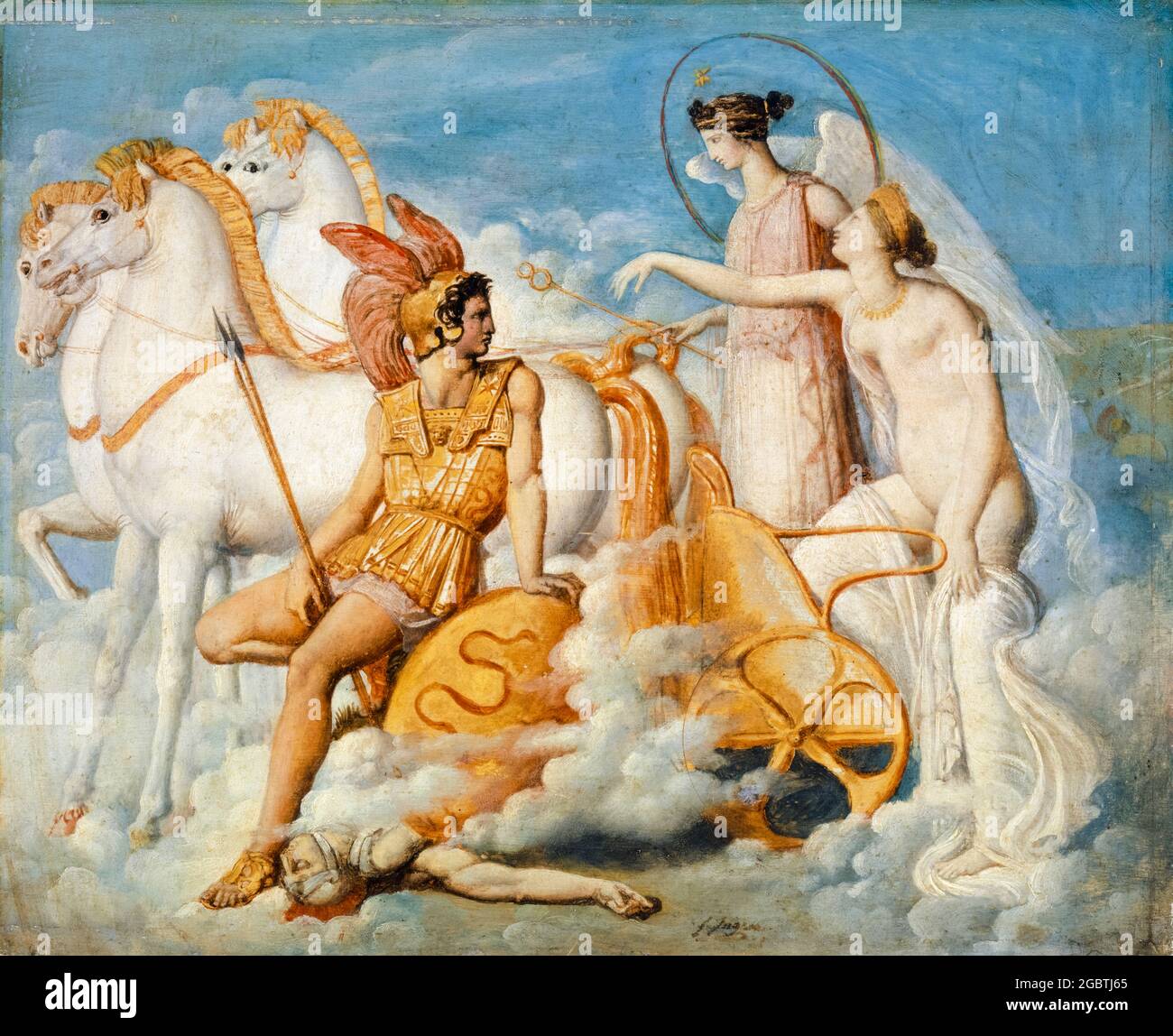 Vénus blessée par Diomedes remonte à Olympus, peinture de Jean Auguste Dominique Ingres, vers 1803 Banque D'Images
