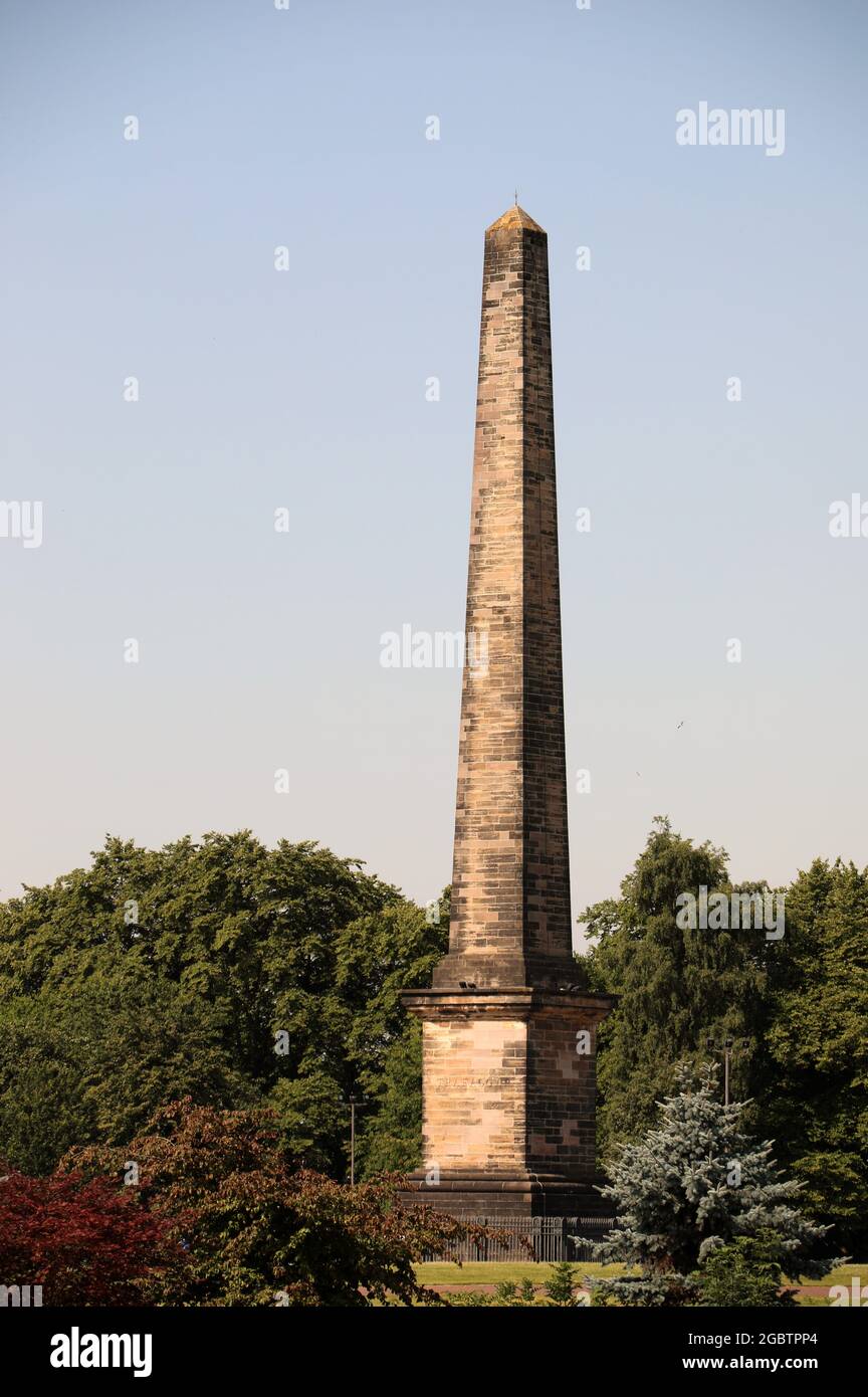 Nelson Monument à Glasgow Green en Écosse Banque D'Images