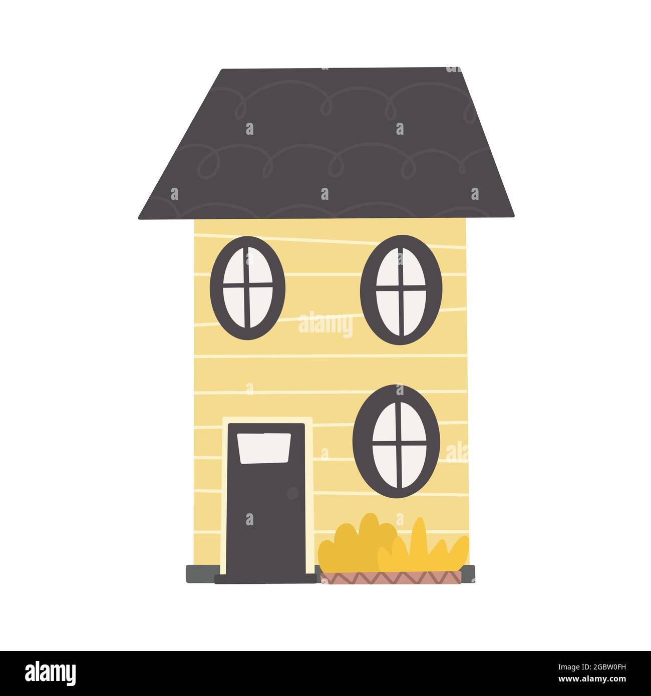 Jolie maison colorée vecteur coloré illustration plate pépinière petite maison Illustration de Vecteur