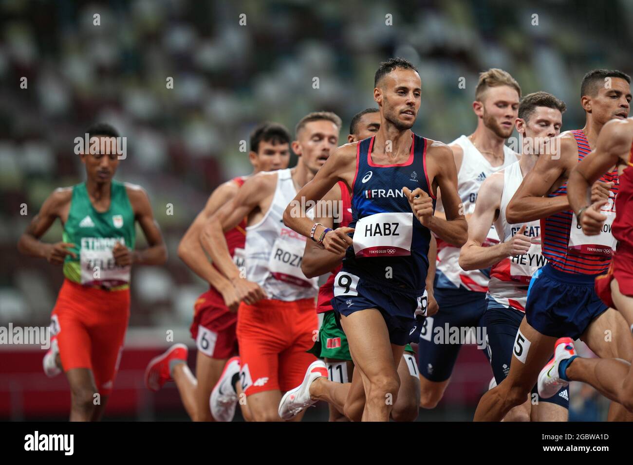 Tokyo, Japon. 5 août 2021; Stade Olympique, Tokyo, Japon: Tokyo 2020 Jeux Olympiques d'été jour 13; Mens 1500m demi-finales, HABZ Azeddine de France Banque D'Images