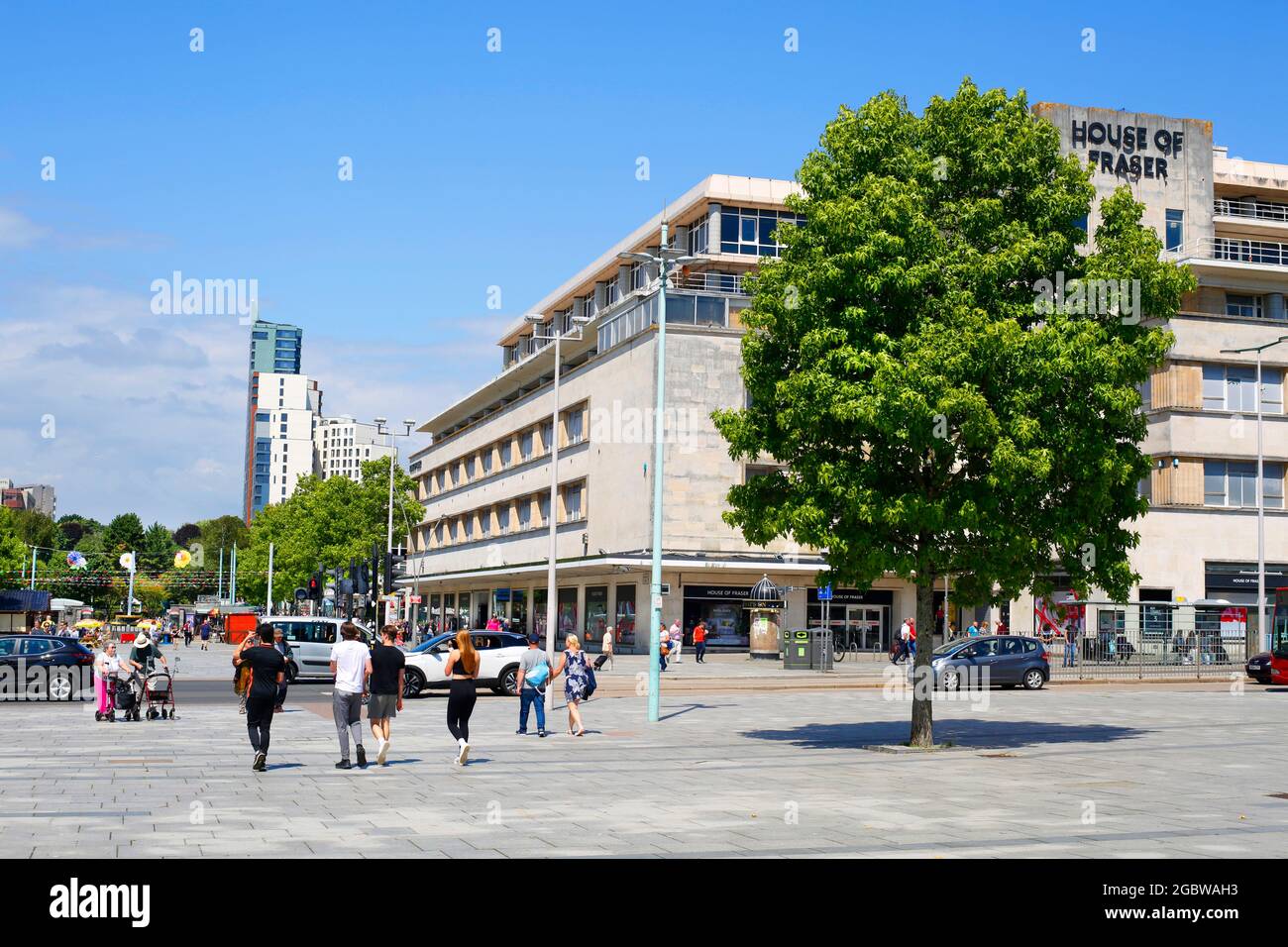 Le bâtiment House of Fraser ou Dingles se trouve à l'angle de Royal Parade et Armada Way à Plymouth, Devon, Royaume-Uni. Banque D'Images