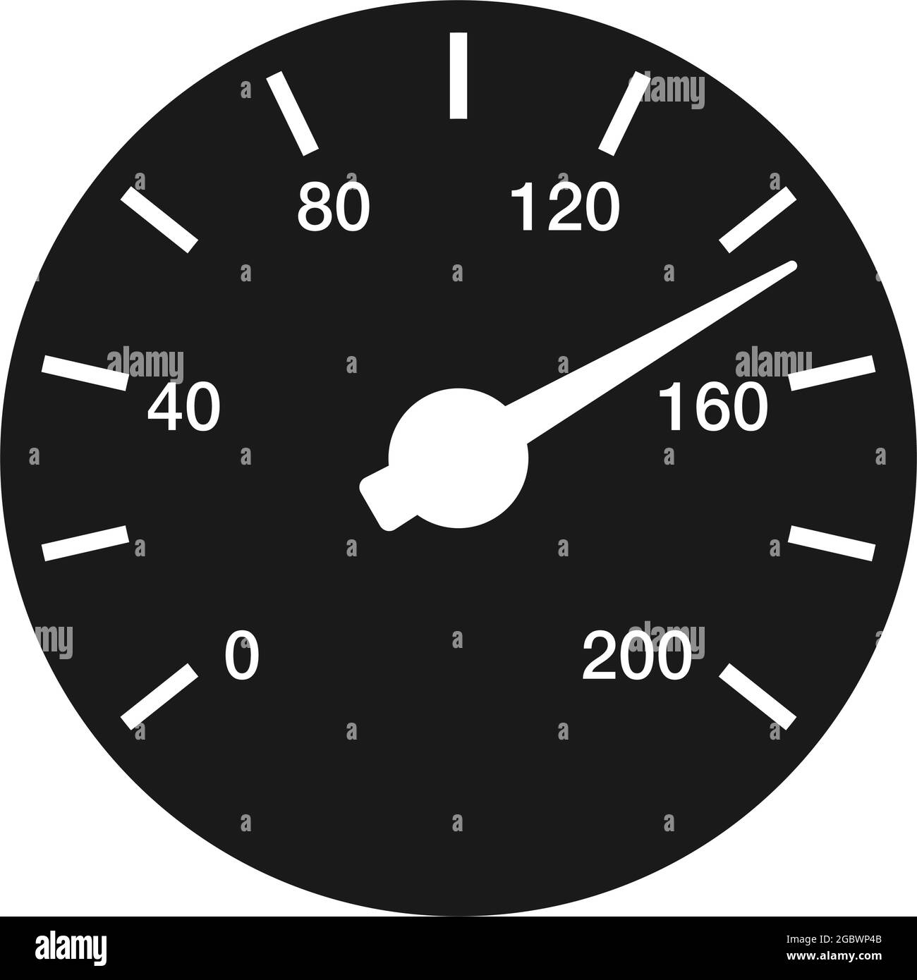 Indicateur de vitesse ou indicateur de vitesse du tableau de bord de la voiture dans l'icône vectorielle Illustration de Vecteur
