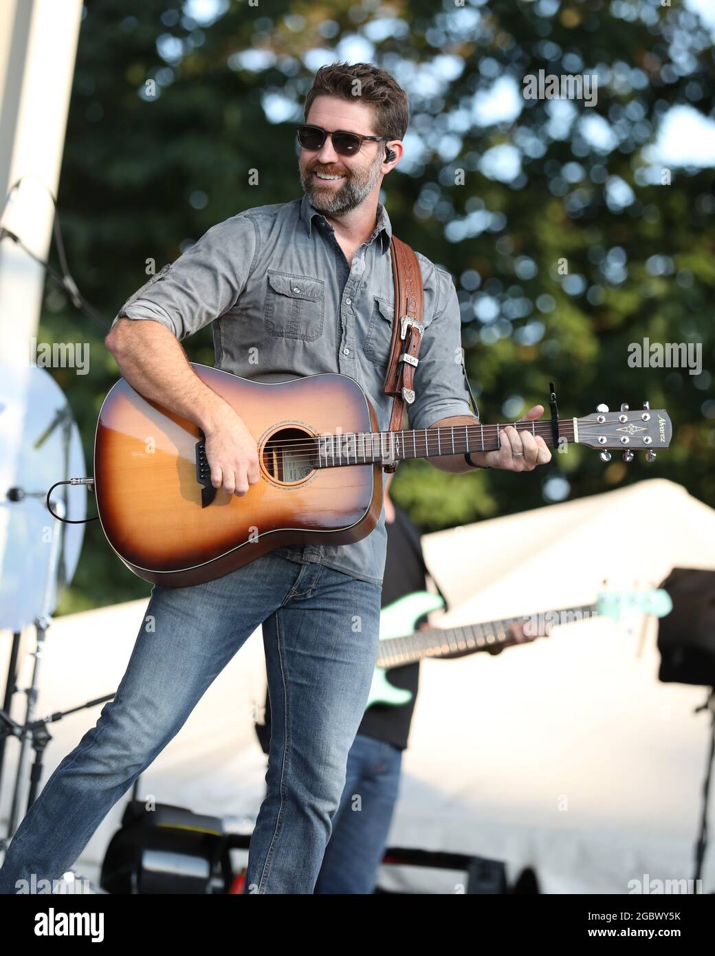 4 août 2021 : Josh Turner, artiste country et gospel, se produit à l'Indiana State Fair le 4 août 2021 à Indianapolis, Indiana. (Credit image: © Lora Olive/ZUMA Press Wire) Banque D'Images